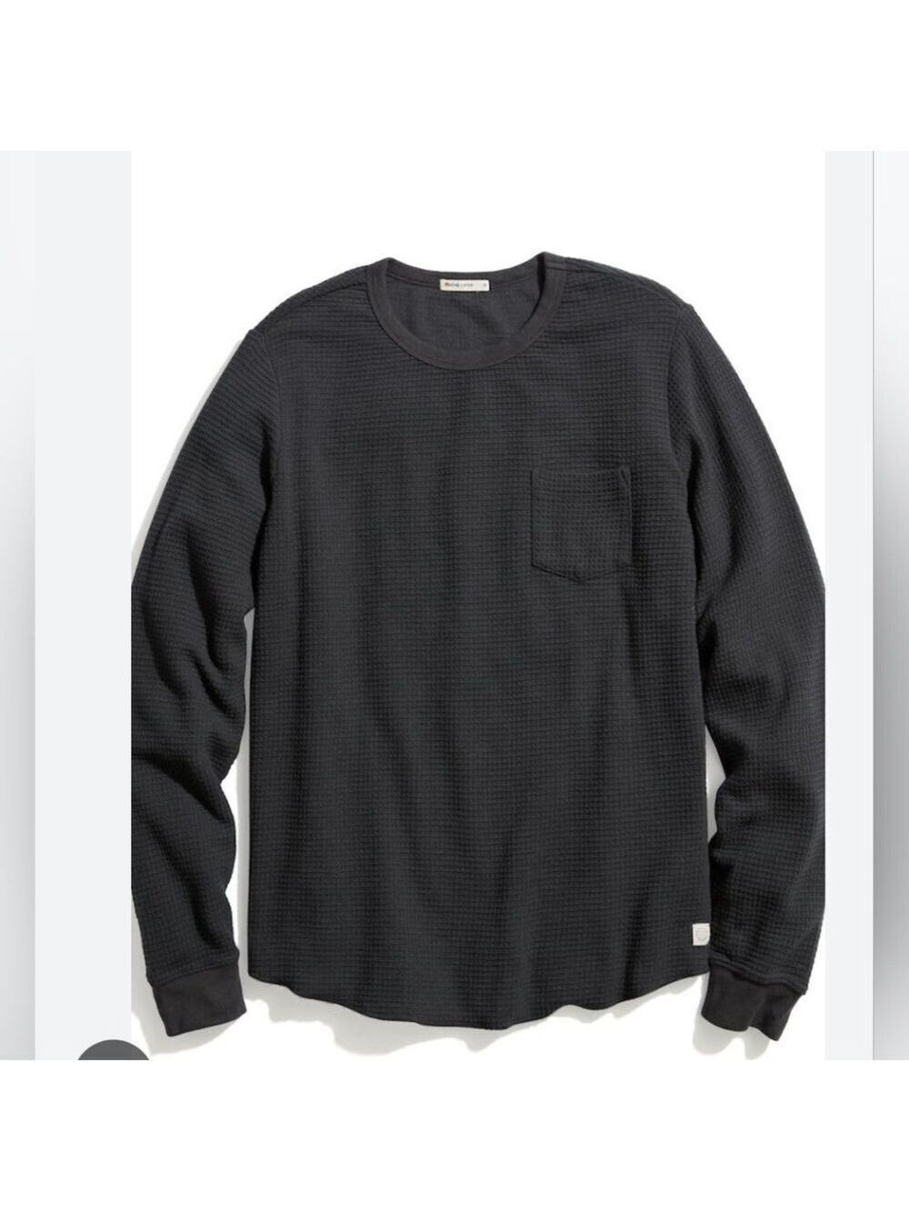 Black Long Sleeve Crew Neck Tee Relaxed Fit